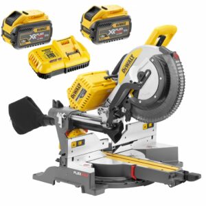 DeWALT DHS780X2 Mitre Chop Saw 54V 12inch with 2 x 9.0Ah Batteries, Charger and Case - Tool Equip DeWALT DHS780