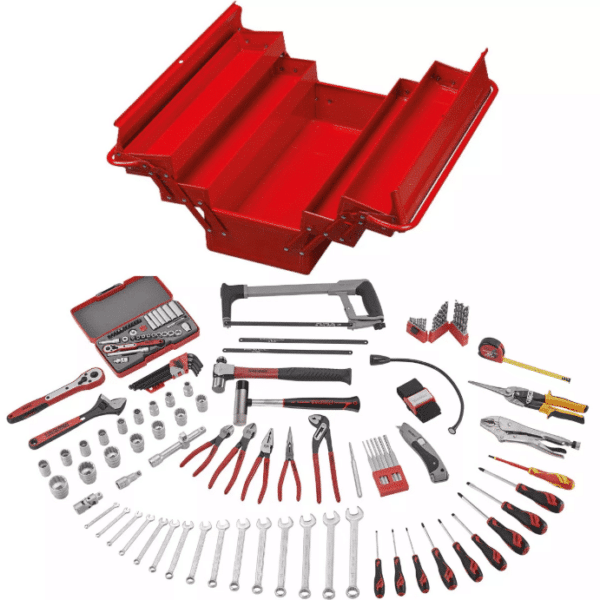 Teng TC144D General Purpose Toolkit 144 piece in Metal 5 Tray Toolbox