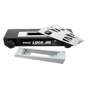 Steel Construction for maximum strength, durability and accuracy. Full-Length Adjustable Fence to accommodate all doors between 34mm and 58mm thick. Quick-Release Clamps with non-marring pads ensure the jig is held securely. 20 Interchangeable Templates to suit all common lock case and face plate sizes. Easy Reference Chart ensures that correct templates are found quickly. Requires: ½”/12mm Plunge Router (80mm plunge depth), ½”/12mm Router Cutter (12mm cut diameter x 63mm cut length), and 30mm Guide Bush.
