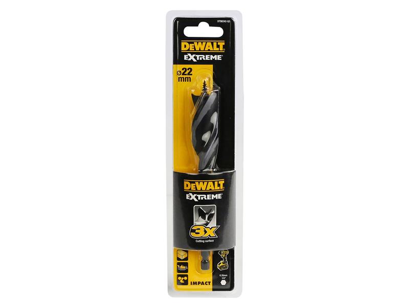 DeWALT DT90242-QZ 22x152mm Impact Auger Bits 1/4inch hex sha - Image 2