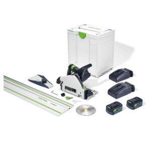 Festool 577007 Plunge Saw Set 18V TSC 55 Li 5,2 KEBI-Plus/XL-FS Batteries Charger and Rail - Tool Equip