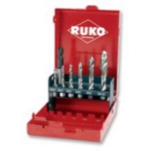 Ruko 270020 7pce Set 3-10mm Tap and Drill Machine Taps in metal case