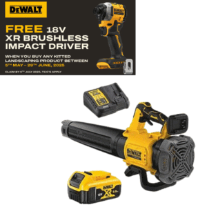 DeWALT DCMBL562P1-GB Garden Blower 18V 5amp charger