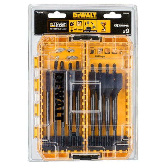 DeWALT DT70751-QZ Impact Flat Wood Bit Set 12-32mm (9) - Tool Equip