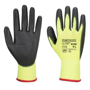 Portwest A120Y8R Pair Work Gloves G.Purpose Yellow Black
