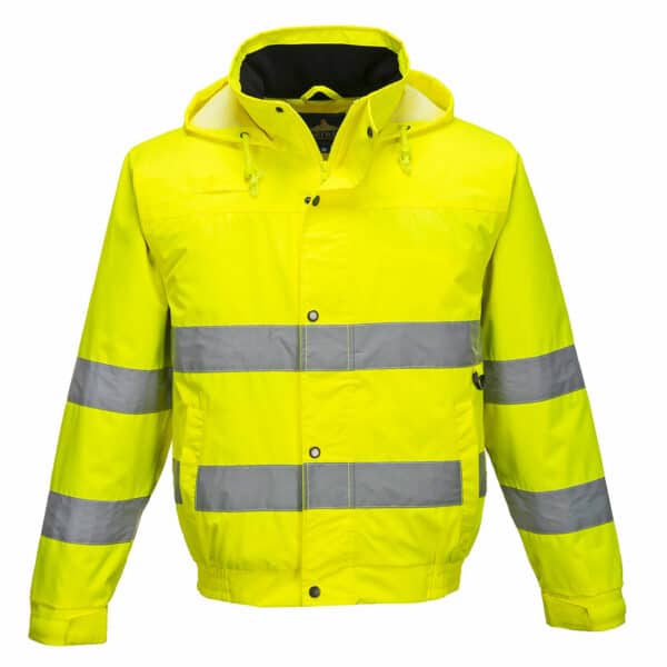 Portwest S161YERL Large Hi-Vis Yellow Bomber Jacket waterproof