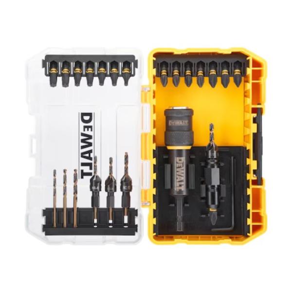 Dewalt DT70779T-QZ 15pce Impact Flip Adaptor with countersinks for wood and screwdriver bits