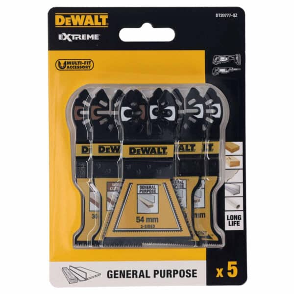 Dewalt DT20777-QZ 5pce Multitool Saw Blades assorted