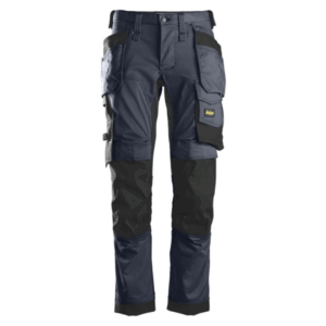 Snickers 624195 Black & Navy Trousers Stretch Tight Fit