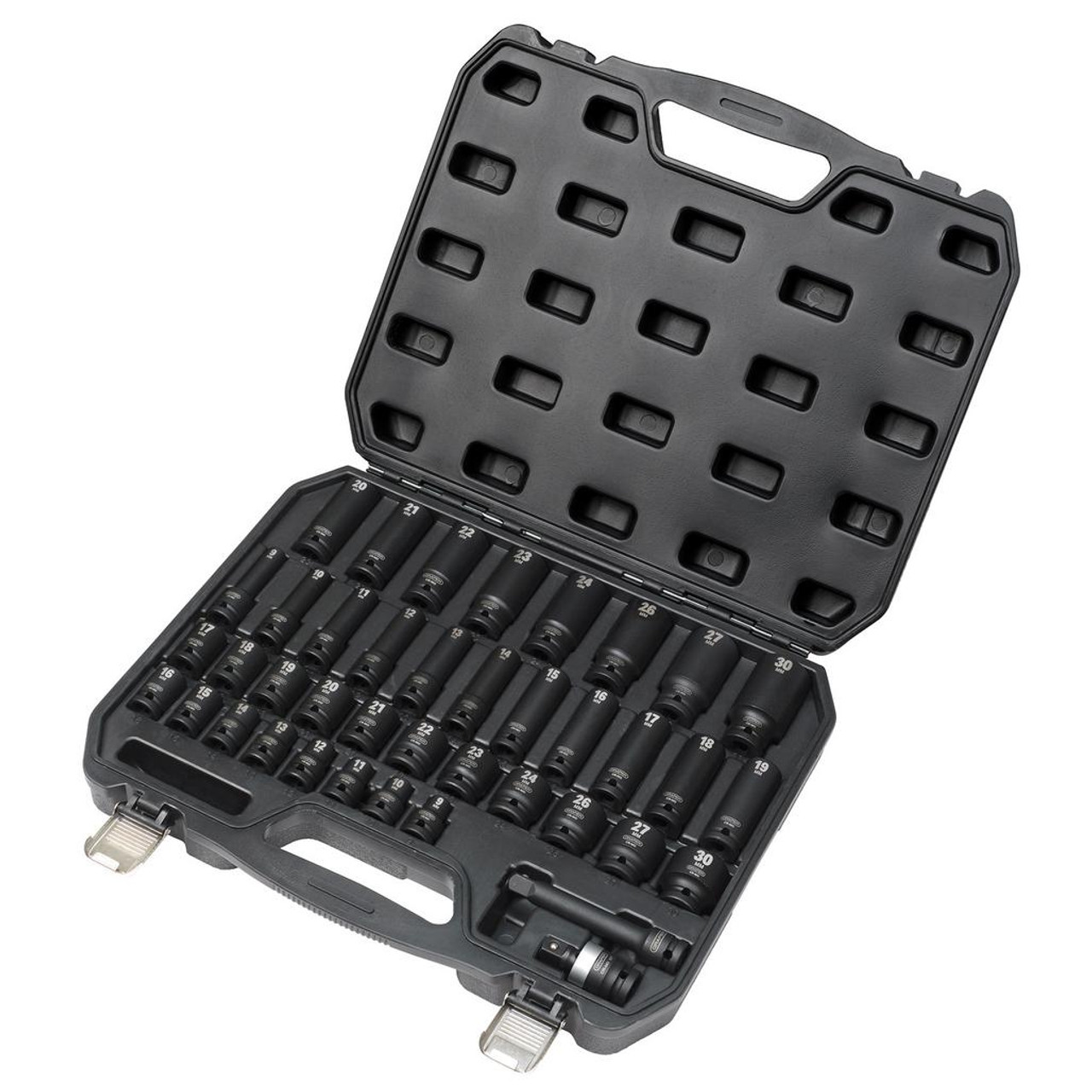 Draper 07106 1/2dr Metric Impact Socket set 40pce 9-30mm range
