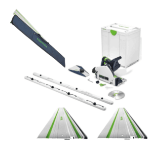 Festool 5779888x4 18volt Cordless Plunge Saw 8x4foot sheet kit TSC 55 KSEB with 2 rails