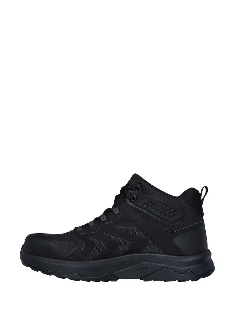 Skechers Wide Fit Safety Boot Black Speed Flex Trekker Nordown ESD Composite Toe