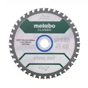 Metabo 628273000 165x20mm 40teeth Steel Cutting Circular Saw Blade